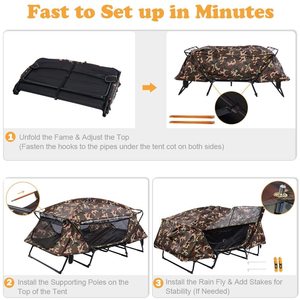 <span class=keywords><strong>Cama</strong></span> de Campaña <span class=keywords><strong>Doble</strong></span> para 2 Personas, Extra Grande, Resistente, Elevada del Suelo, para UTV y Camping - Product Image 3