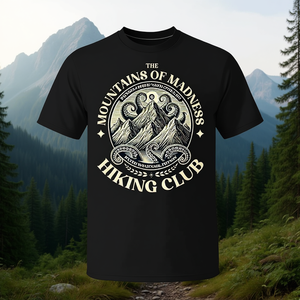 T-shirt du club de randonnée The Mountains Of Madness, noir, unisexe, taille adulte - Product Image 3