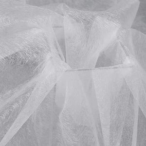 Tissu d'interlining <span class=keywords><strong>thermocollant</strong></span> non tissé 100% polyester 25 g/m² avec adhésif thermofusible blanc PA pour tissu textile - Product Image 2