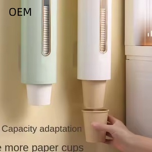 Estante de almacenamiento de vasos de plástico desechable de lujo OEM, soporte cuentagotas automático de doble propósito para organizador de oficina - Product Image 1