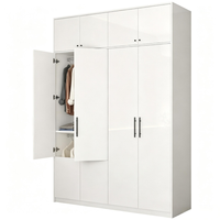 Système de garde-robe en promotion, accessoires de garde-robe à portes coulissantes, armoire de chambre moderne autoportante en bois pour villa