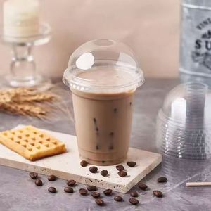 Gobelet en plastique jetable transparent à fond plat de 89 mm et 10 oz, personnalisé, de haute qualité, pour la vente en gros, idéal pour la crème glacée, le bubble tea et les boissons froides - Product Image 3