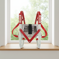 Escalera de Emergencia Plegable Moderna de Dos Pisos para Balcón, Escalera Retráctil de Aluminio para Ventanas, Seguridad Contra Incendios para Uso Doméstico
