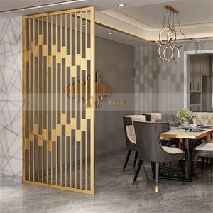 EX355 Partition <b>Wall</b> Decor Metal Decorative Partitions <b>Wall</b> SUS 304 Gold Stainless Divider <b>Screen</b> with Bespoke Design Decoration - Product Image 5