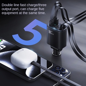 One-to-Five Super Fast <b>Cable</b> Telescopic with 12-24v Voltage Compatible Car - Product Image 2