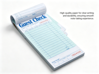 Carnet de commandes de restaurant avec reçus numérotés pour serveurs, autocopiant, pour café, bar et services de restauration