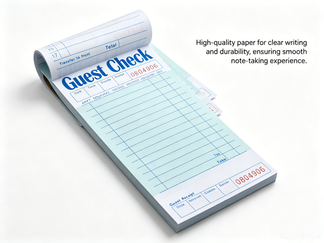 RestaurantCheck Book with Receipt Stub Numbered Order Pads for Waiters Part Carbonless Free Server Cafe Bar Food Service