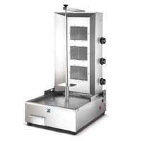 Machine à brochettes de shish commerciale à 3 éléments, machine à kebab automatique, machine à shawarma électrique de table à vendre