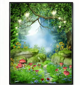 Papel Tapiz Vinílico/PVC 3D 18D Impermeable, <span class=keywords><strong>Bosque</strong></span> de Fantasía, Hongos Mágicos, Faroles Brillantes, Paisajes Naturales, Murales para Sala de Estar, Dormitorio, Habitación Infantil - Product Image 4