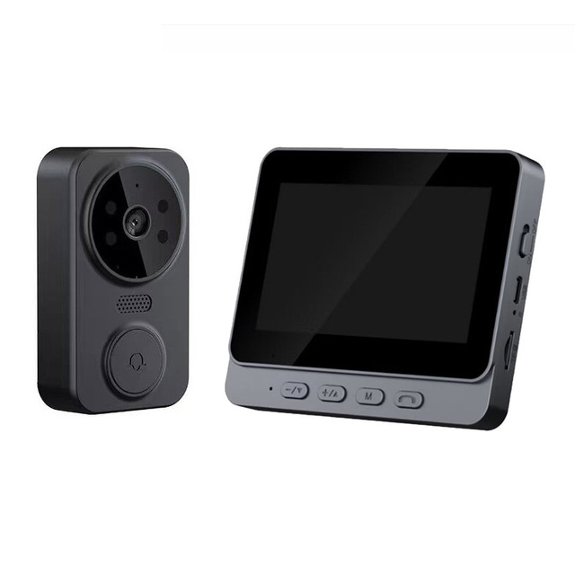 Wireless Peephole Door Camera 166 Smart Life Cat Eye Doorbell Camera Viewer with 4.3-inch LCD Display and 800mAh Battery