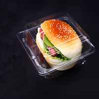 Petite boîte à pain et à dessert jetable en plastique transparent Nouveau récipient transparent pour gâteau sec à usage alimentaire