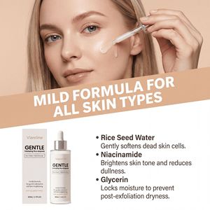 Sérum Visage Bio Exfoliant Doux au Riz OEM/ODM – Soin Liquide Rafraîchissant et Confortable, Facilement Absorbable - Product Image 5
