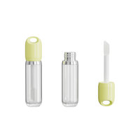 Tubes à gloss transparents personnalisés Jinze avec un grand pinceau, tube à gloss transparent vide pour l'emballage cosmétique