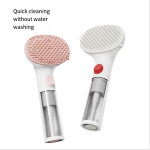 Nouvelle <span class=keywords><strong>brosse</strong></span> de toilettage de luxe pour animaux de compagnie avec distributeur de savon à <span class=keywords><strong>long</strong></span> manche, en silicone souple, pour le bain et le massage des chats - Product Image 2