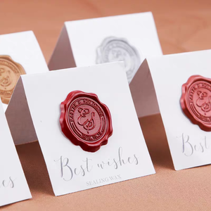 Sellos de Cera de Primera Calidad de Marca Privada, Sellos de Cera de Resina de Lujo, Regalo de Boda, Decoración de Oficina, Manualidades, Fuente Dorada - Product Image 3