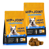 Suplemen OEM untuk Anjing, Suplemen Kesehatan Pinggul & Sendi, Glukosamin & Minyak Hemp, Mendukung Kesehatan Sendi & Pelumasan Sendi, Kesehatan Anjing