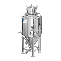 Cuve de Fermentation Conique Personnalisable 150L avec Enveloppe à Cavités, Équipement de Fermentation, Manhole à Bride et Couche d'Isolation