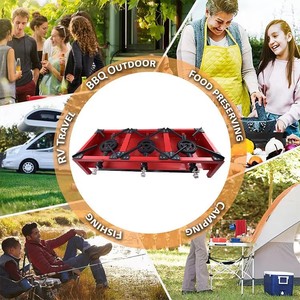 Réchaud à gaz GPL triple brûleur robuste en fonte, cuisinière à gaz portable autonome à chauffage rapide et économe en énergie pour l'extérieur - Product Image 4