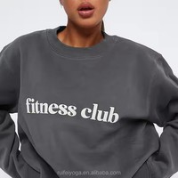 Nouvel Arrivage Sweat-shirt en molleton à col rond pour femme, coupe oversize, style streetwear, personnalisé avec broderie et impression en relief