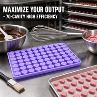 Mini moule en silicone en forme de cœur, pour la fabrication artisanale de gelée, de chocolat, de confiseries, de pâtisserie, réutilisable, de qualité alimentaire, non toxique