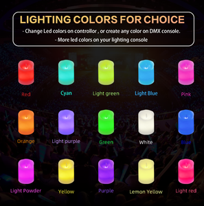 <span class=keywords><strong>LED</strong></span> Elektronische Kerzen RGB Farbig 500m Fernbedienbare Reichweite <span class=keywords><strong>LED</strong></span>-Kerze 3D-Flammen für Bar KTV - Product Image 5