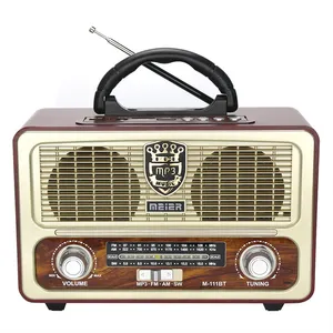 Radio de onda corta para el hogar, reproductor de tarjeta Tf, altavoz de Radio Antiguo, máquina portátil de frecuencia, Am, Fm, Vintage