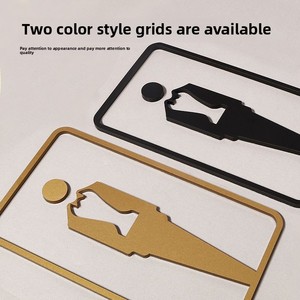 Plaques de porte en acrylique 3D modernes et élégantes pour les toilettes, indicateurs de toilettes pour hommes et femmes, signalisation extérieure pour hôtel, utilisation en acier et en plastique, signalisation pour les toilettes - Product Image 4