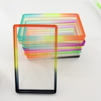 Plaque de protection transparente en TPU 35PT avec paillettes dégradées, résistante aux rayures