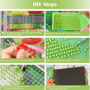 Pintura de Diamantes DIY SONGWOOART, Decoración de Pared de Mosaico Personalizada, Pintura de Reno Navideño, Decoración del Hogar con Lienzo 5D, Pintura de Diamantes - Product Image 6