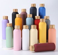 350 500 750 1000ml Bouteille d'eau isolée sous vide en acier inoxydable Poignée en silicone Tasse de voyage réutilisable Boissons chaudes et froides