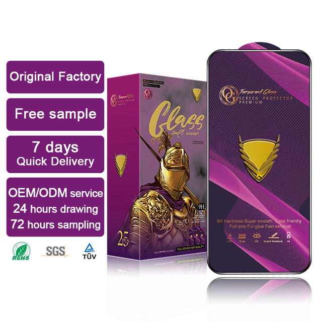 OG Golden Armor Big Curved Anti Shock Anti Static Tempered Glass Screen Protector for Redmi Note 12 13 Pro Note 14 5G