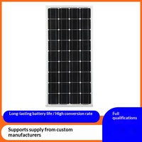 Modules photovoltaïques noirs monocristallins et polycristallins en silicium 100W, efficacité 16,6%, 36 cellules, Zhejiang, batteries de stockage 12V