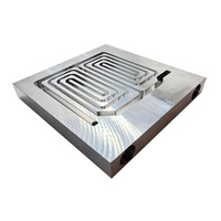 Plaque de refroidissement liquide brasée sous vide en aluminium CNC sur mesure pour usinage, brochage, bloc de refroidissement par eau OEM