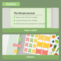 Carnet de recettes personnalisé avec logo imprimé, couverture rigide en cuir PU, format A5, organisateur personnel