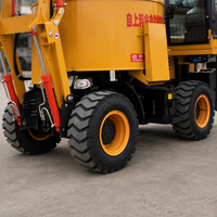 Truk Mixer Beton Bertenaga Diesel Efisiensi Tinggi, Tipe Mulut Datar, Peralatan Pencampur Bergerak