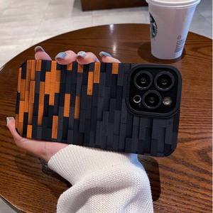Top Vente Orange et <span class=keywords><strong>Noir</strong></span> Couture Conception Souple En Cuir TPU Téléphone Portable étui pour <span class=keywords><strong>Iphone</strong></span> 17 8 X Xr Xs <span class=keywords><strong>11</strong></span> 12 13 14 15 16 Pro Max - Product Image 4