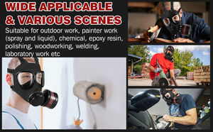 सक्रिय कार्बन फिल्टर के साथ पूर्ण चेहरे श्वसन उत्तरजीविता परमाणु और रासायनिक गैस मास्क सक्रिय कार्बन फिल्टर के साथ - Product Image 5