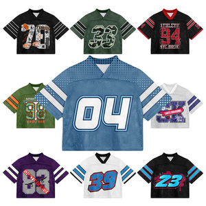 2025 été dernière conception hommes recadrée maille Boxy Football maillot 100% Polyester Football chemises maillot de Football américain - Product Image 1