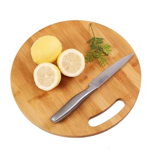 <b>Wooden</b> Cutting Board Round With Handle For Kitchen Fruits Vegetables Chopping <b>Blocks</b> - Product Image 4