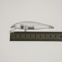 NOUVEAU OEM 8,5 cm 7,8 g Vente en gros de leurres flottants Minnow Appâts transparents non peints Appâts durs en ABS pour la pêche au black-bass