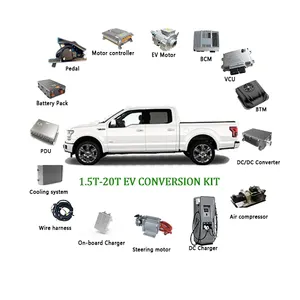 ชุดแปลง PMSM EV ชุดมอเตอร์ AC EV ปิ๊กอัพสำหรับรับ80KW 70kw 60kw สูงสุดพร้อมกระปุกควบคุม