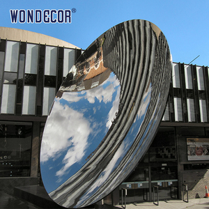 Wonders Gương Trừu Tượng Kim Loại Ngoài Trời Lớn Hiện Đại Bán Chạy Gương Hình Học Lõm Bầu Trời Bằng Thép Không Gỉ Điêu Khắc - Product Image 1