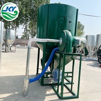 Nouveau pour la machine de broyage et de mélange verticale, capacité de 1 tonne/h, équipement de traitement des aliments pour animaux d'élevage