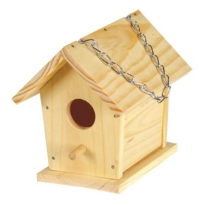 Jouet d'extérieur personnalisé le plus vendu Bungalow en bois DIY Kid Art Craft Birdhouse Kit - Product Image 1