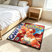 Tapis Moderne Personnalisé Anime Imprimé sur Mesure, Forme Unique, Motif Dessin Animé Ours Singe Pokémon, Tapis de Jeu Y2K, Tapis CD