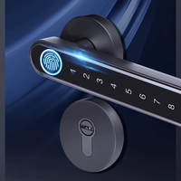 Elock Es813 Slanke Enkele Klink Intelligente Deurslot Set Handvat Vingerafdruk Slimme Hendel Tuya Ble App Slimme Handgreep