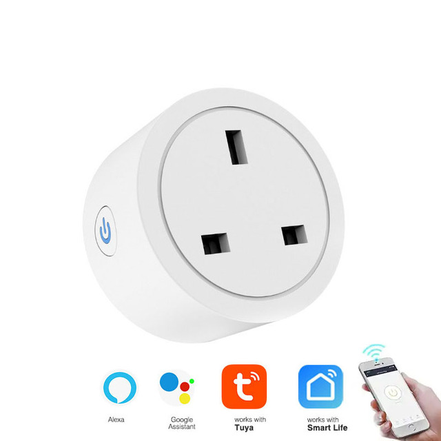 WIFI Socket Tuya Smart Plug 16A UK US EU Household Electric Plugs and Sockets Remote Voice Control by Alexa Google Home