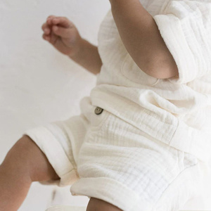 2024 nuevo diseño 100% muselina <span class=keywords><strong>de</strong></span> algodón ropa <span class=keywords><strong>de</strong></span> bebé recién <span class=keywords><strong>nacido</strong></span> camisas conjunto <span class=keywords><strong>de</strong></span> regalo <span class=keywords><strong>para</strong></span> la temporada <span class=keywords><strong>de</strong></span> verano - Product Image 5