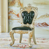 Ensemble table et chaises de salle à manger d'inspiration antique de style européen, table ronde de style français, mobilier pour restaurant et villa