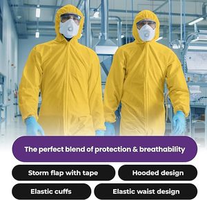 Traje de Protección TYCHEM Categoría III Tipo 3B 4B 5B 6B EU 2016/425, Amarillo, Desechable, Resistente a Químicos - Product Image 3